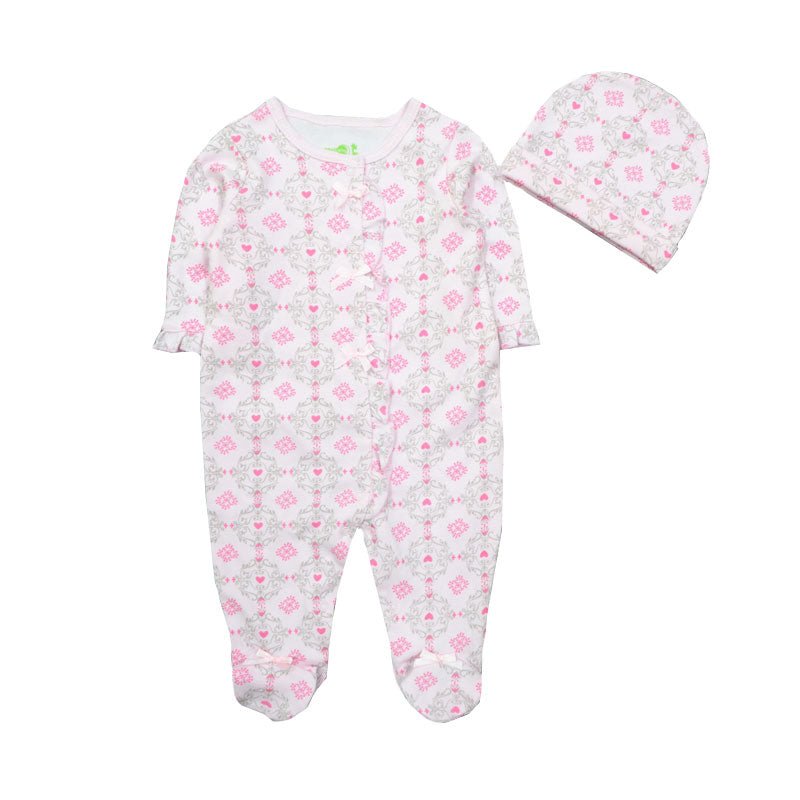 Cotton Baby Romper & Cap Set