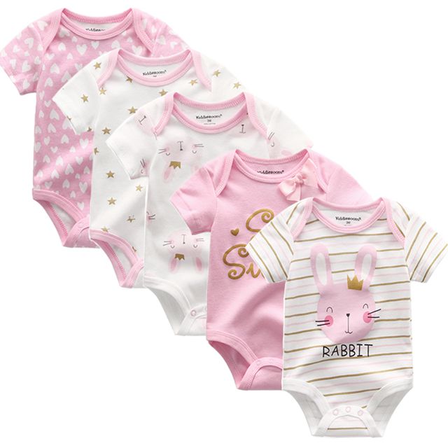 Animal Cotton Baby Bodysuit Set (5-Pack)