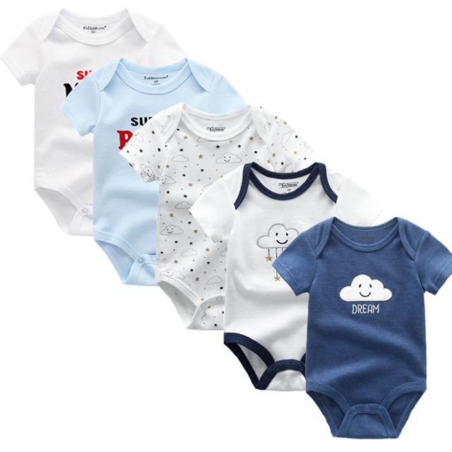 Animal Cotton Baby Bodysuit Set (5-Pack)