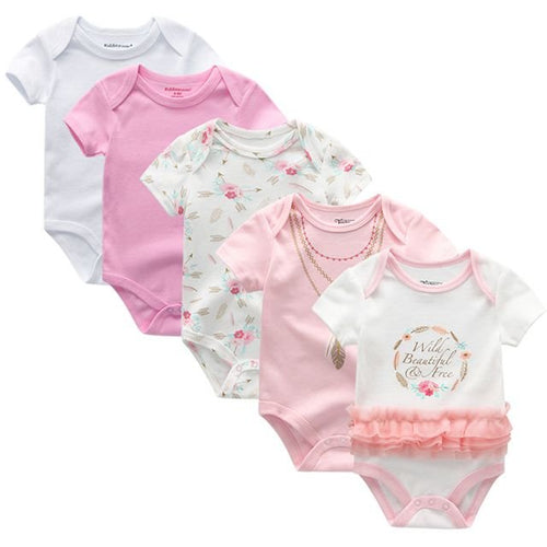 Animal Cotton Baby Bodysuit Set (5-Pack)