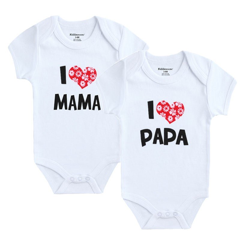 Papa & Mama Cotton Bodysuit Set (2-Pack)