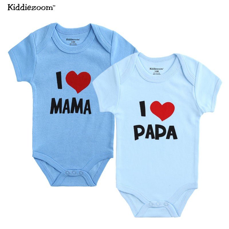 Papa & Mama Cotton Bodysuit Set (2-Pack)