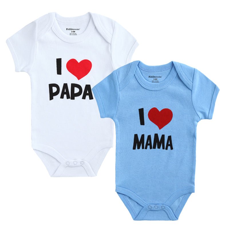 Papa & Mama Cotton Bodysuit Set (2-Pack)