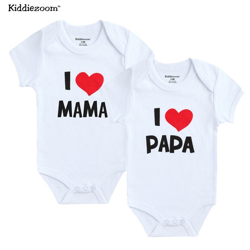 Papa & Mama Cotton Bodysuit Set (2-Pack)