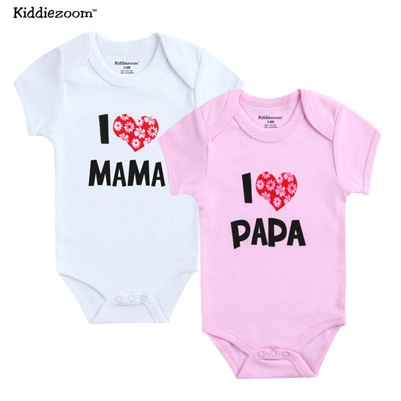 Papa & Mama Cotton Bodysuit Set (2-Pack)