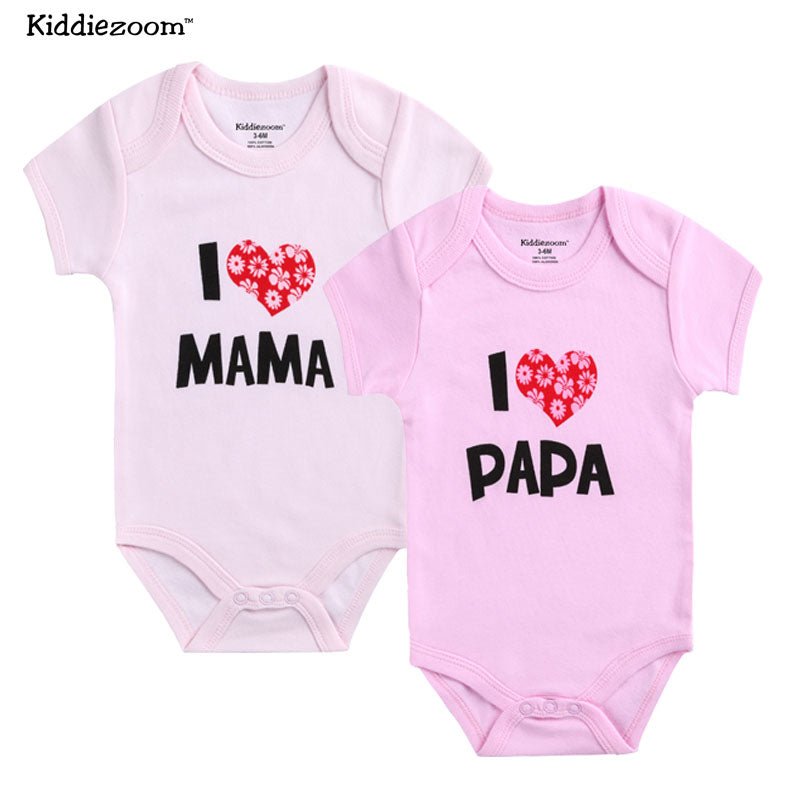 Papa & Mama Cotton Bodysuit Set (2-Pack)
