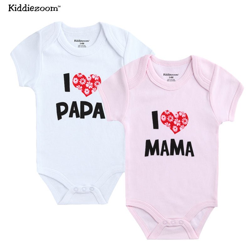 Papa & Mama Cotton Bodysuit Set (2-Pack)