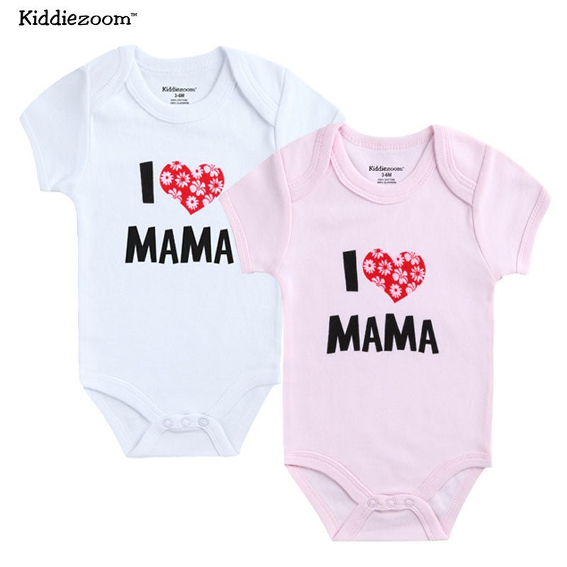 Papa & Mama Cotton Bodysuit Set (2-Pack)