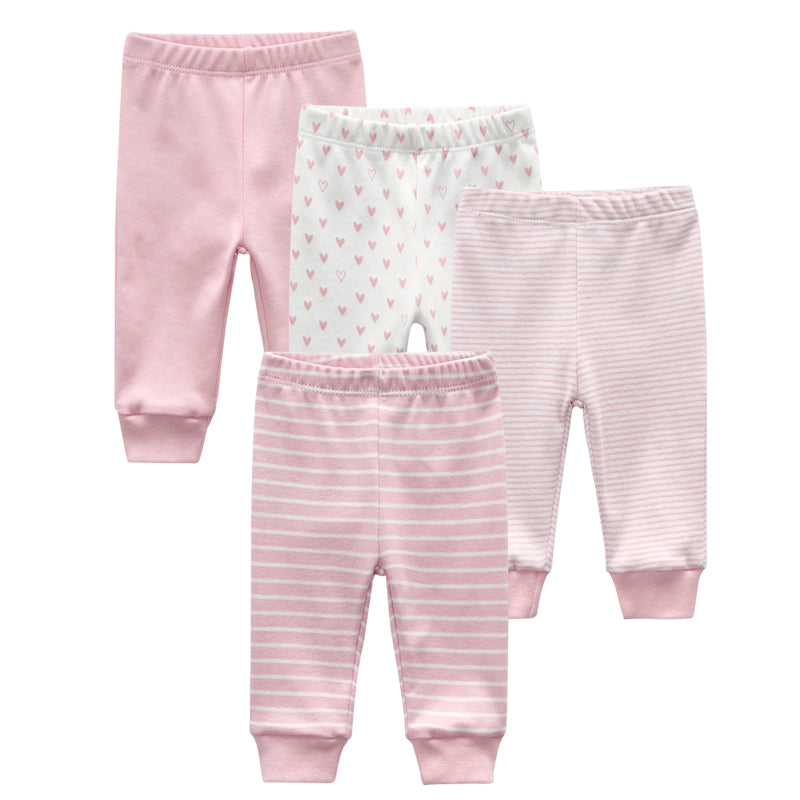 Newborn Girls Trousers Set (4-Pack)