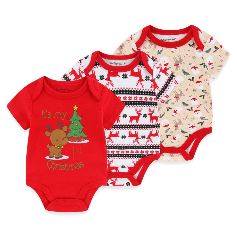 Newborn Deer Baby Bodysuit Set (3-Piece)