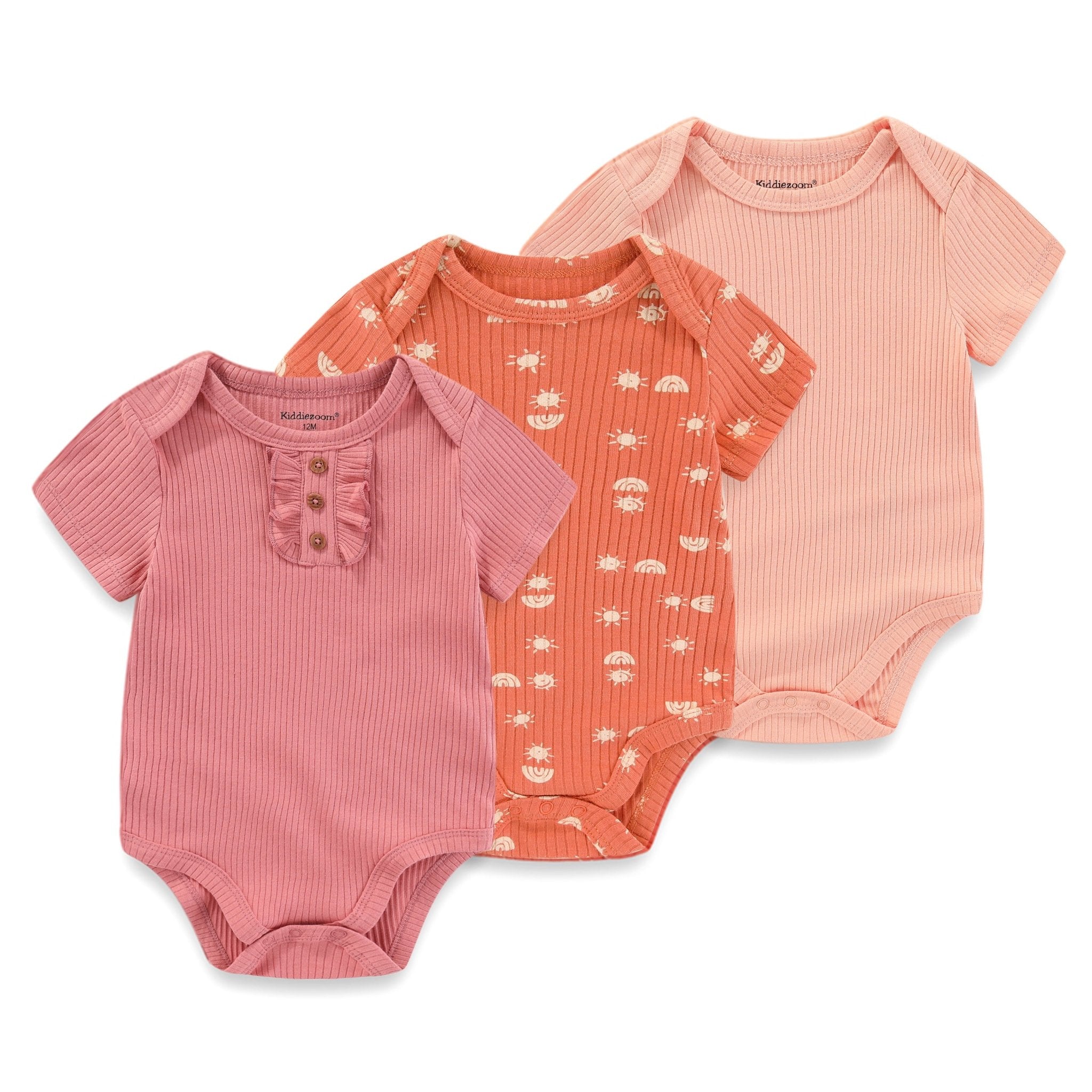 Printed Baby Bodysuit Set (3-Pack)