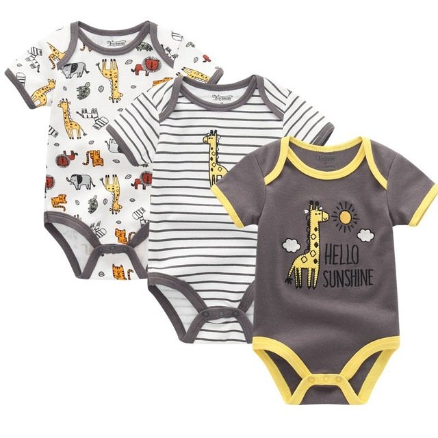 Animal Baby Bodysuit Set (3-Pack)