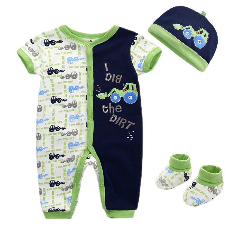 Baby Bodysuit, Socks & Cap Set (3 Pieces)