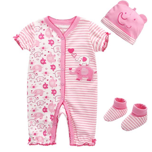 Baby Bodysuit, Socks & Cap Set (3 Pieces)