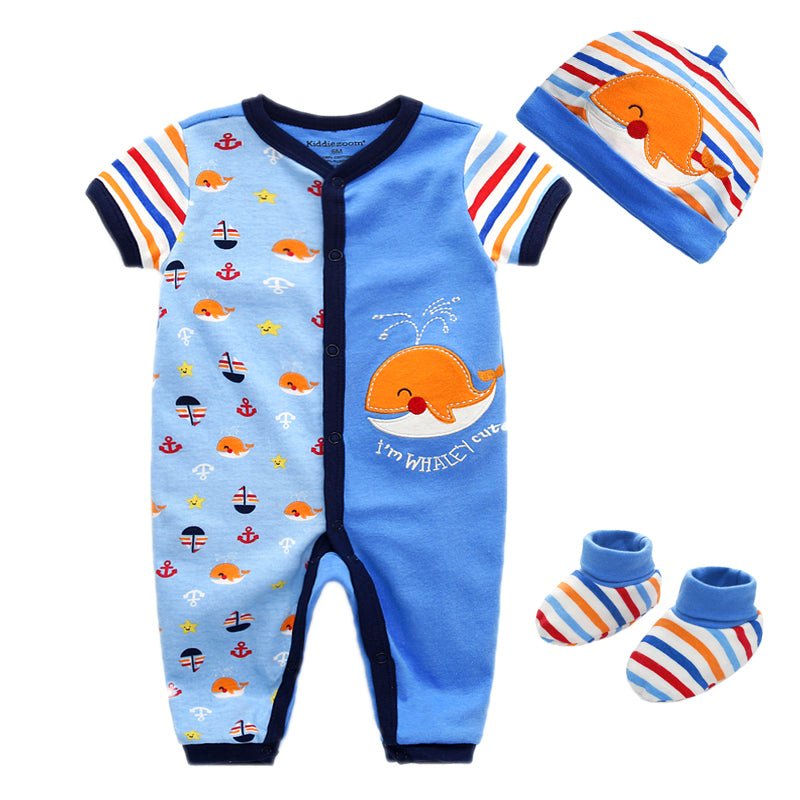 Baby Bodysuit, Socks & Cap Set (3 Pieces)