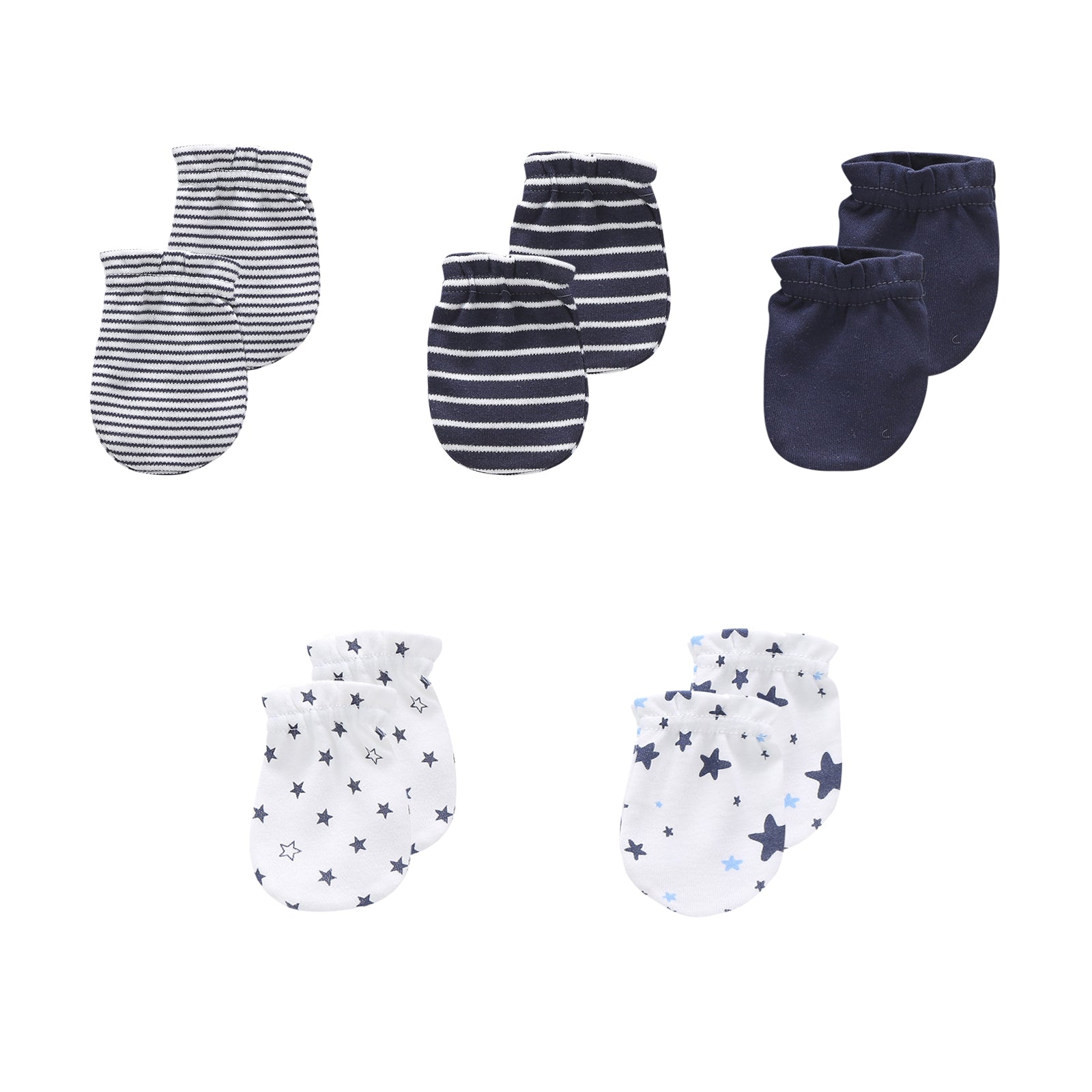 Cotton Baby Mittens (5-Pack)