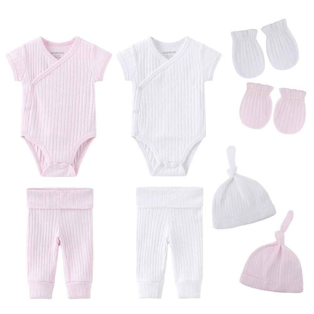 Baby Bodysuit & Trousers Outfit Set (8 Pieces)