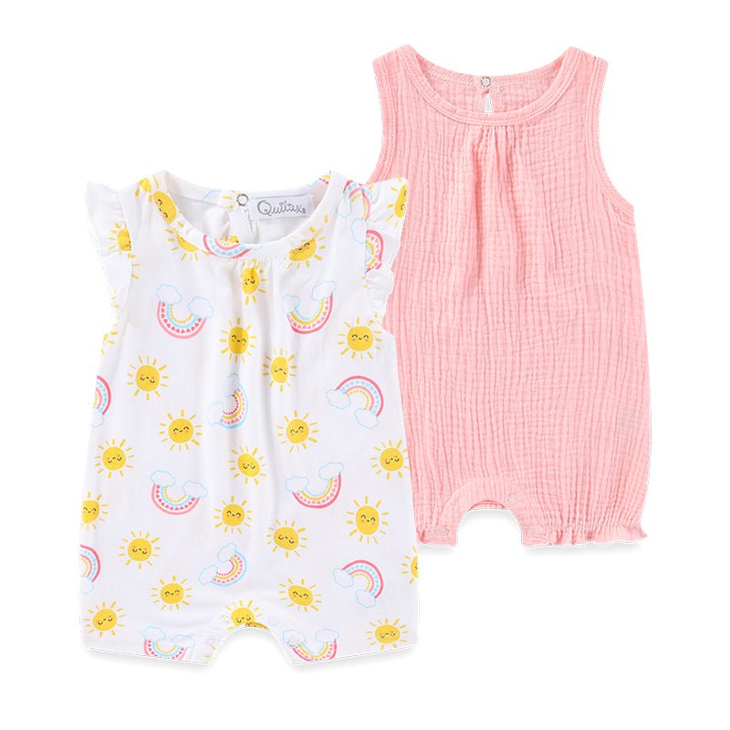 Short Sleeve Newborn Bodysuit Set (2-Piece)