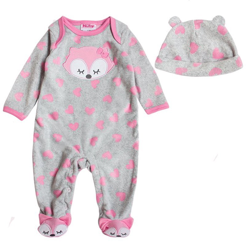 Animal Baby Romper & Cap Set