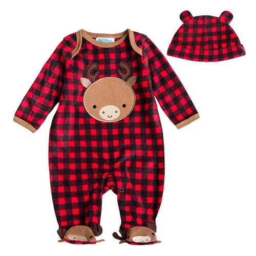 Animal Baby Romper & Cap Set