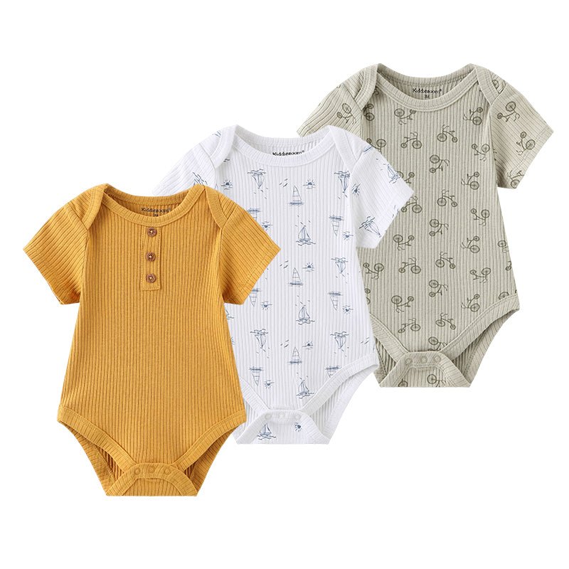 Newborn Baby Girls Bodysuit Set (3 Pieces)