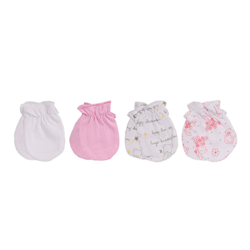 Cotton Baby Hat & Glove Set