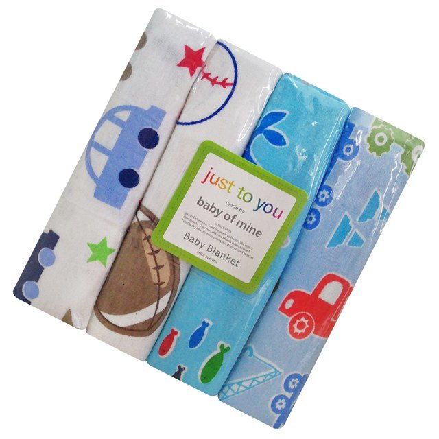 Baby Flannel Blanket Set (4-Pack)